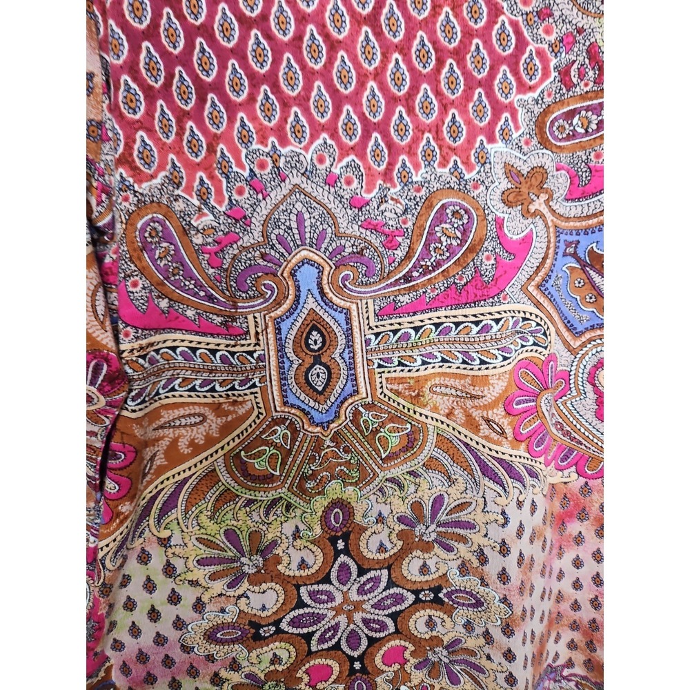 Parsley & Sage XL Vanessa Tunic Top Pink Paisley Floral Boho Fairy CottageCore - Picture 5 of 14